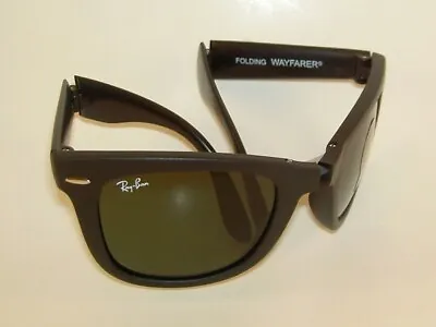 New Ray Ban Sunglasses FOLDING WAYFARER Matte Black RB 4105 601S 54mm Large • $111.95