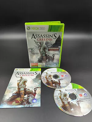 Assassins Creed III 3 (XBOX 360) FAST FREE POST • $10.95