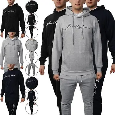 Mens Full Tracksuits Set Slim Fit Fashion Gym Joggers Bottoms Jumper Hoodie • £18.99