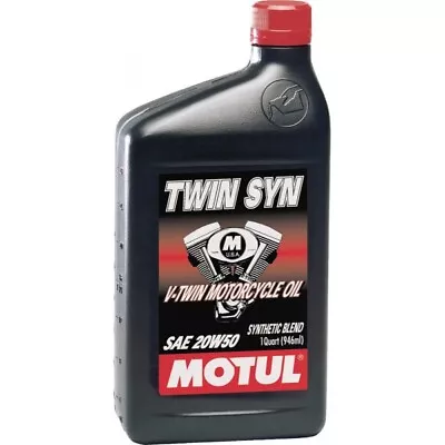 Motul Twin Syn 20w50 Motorcycle Engine Oil LITER Harley Indian Polaris SYN ESTER • $19.95