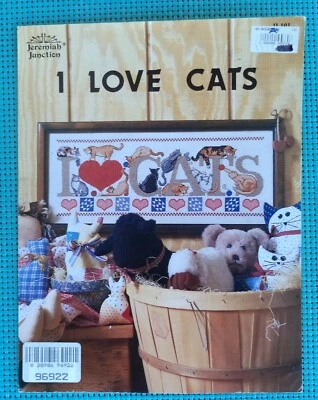 $6.60 • Buy Jeremiah Junction*I LOVE CATS* Cross Stitch Pattern Leaflet 101