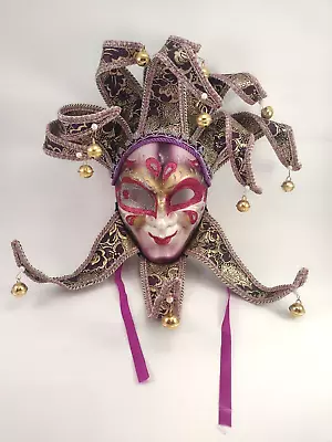 Venetian Carnival Jester Masquerade Full Face Mask Large Costume Ball Party • $45.99