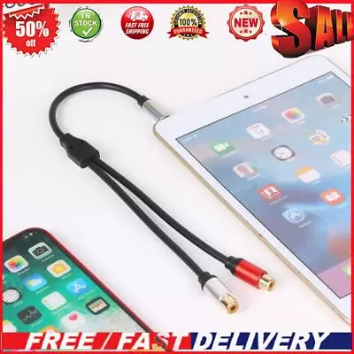 3.5mm Male Plug To Dual 2RCA Jack Cable Stereo Audio Splitter Aux Extension Wire • $12.64