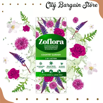 Zoflora Country Garden Concentrated Disinfectant Disinfectant 500ml 3in1 E5 • £10.43