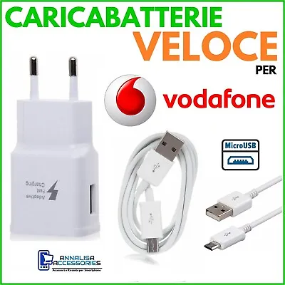 Charger Fast For VODAFONE Smart Turbo 7 Socket +Cable Micro USB • £9.06