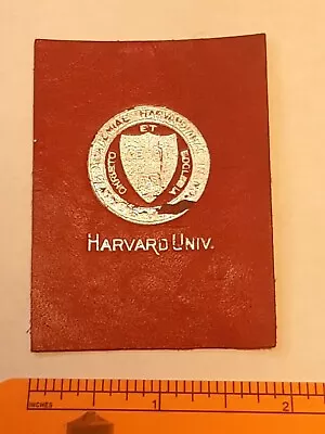  Harvard Univ College Tobacco Leather Patch Size 2 X 9/16 INCHES • $8.99