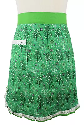 Vintage Christmas Apron Handmade Reversible; 2 Patterns In 1 Apron; Pocket • $17.75