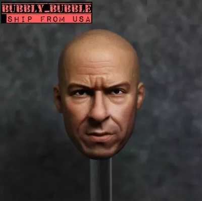 1/6 Vin Diesel Head Sculpt Dom Fast & Furious For 12  PHICEN Hot Toys Figure USA • $34.04