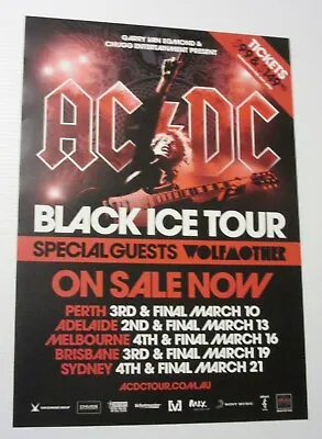 Acdc 2008 Black Ice Original Tour Poster • $55