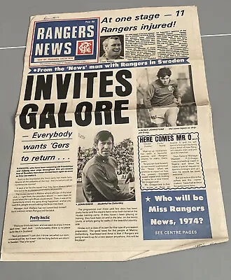 £6.99 • Buy Rangers News - Glasgow - Issue 155 - 24/7/74