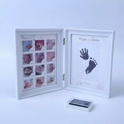 Baby My First Year Photo Frame Hand & Feet Casting Kit 12 Month Picture Display • £16.95