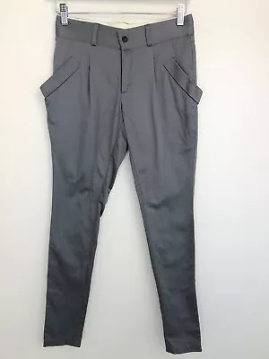 Bassike Womens Tailored Pants Size 6 Grey Cotton Has Pockets • $40