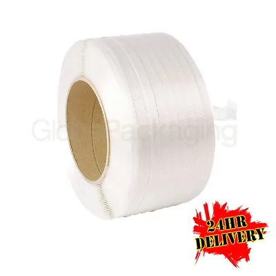 Machine Pallet Strapping White Coil 12mm X 0.55mm X 3000M 145kg Brake • £49.90