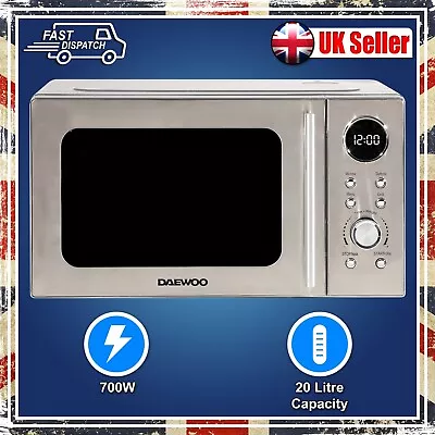 Daewoo 20l 700w Silver Microwave & 1000w Grill Sda2071 • £95.95