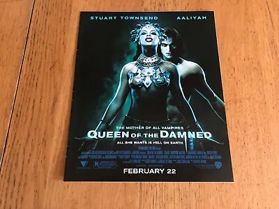 Framed Movie Advert 12x10 Queen Of The Damned Stuart Townsend & Aaliyah • $31.07