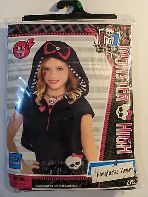 Monster High FANGTASTIC FUR ZIP HOODIE Black Costume CHILD Med. 8-10 Yrs NEW • $9.99