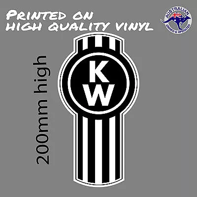 KENWORTH Trucks Logo Black/White Decal  UTE TOOLBOX CAR WINDOW STICKER TurboBomb • $5.95