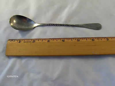 N.F. Silver Co. 1877 Twist Handle Ice Cream/Drink Stirrer Silver Plate Spoon • $8.50