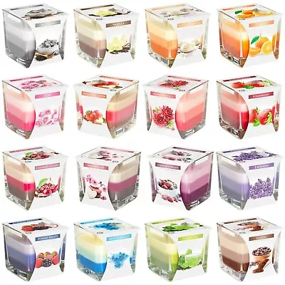 Scented Candles In Glass Jar 2 Wicks Assorted Fragrance Home Decor GIFT NEW • £7.98