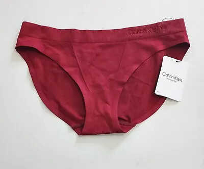 Calvin Klein Womens Bonded Flex Bikini Underwear Red Carpet QF6882 Sz S - NWT • £16.14