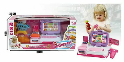 £12.99 • Buy Cash Register Till Kids Role Play Supermarket Toy Play Set With Light & Music