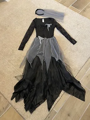£14.99 • Buy FANCY DRESS COSTUME # ADULT HALLOWEEN LADIES GRAVEYARD BRIDE SIZE Small