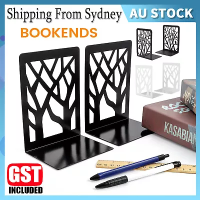 1 Pair Heavy Duty Metal Bookends Decorative Book Ends Holder Stationery Supplies • $12.99