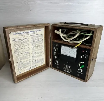 Vintage Clare Instrument V.144 Multiple Earth Loop Tester In Wood Case • £29.99
