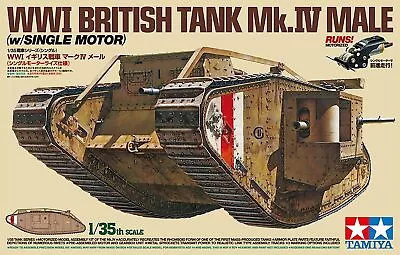 Tamiya 1/35 Tank Series No57 WWI BRITISH TANK Mk.IV MALE W/SINGLE MOTOR BUYJP • $113.06