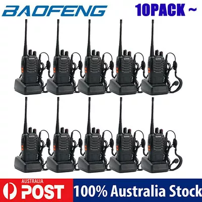 2/4/6/8/10X BF-888S Two Way Radio Walkie Talkie UHF 400-470MHz Handheld +Earbuds • $107.99