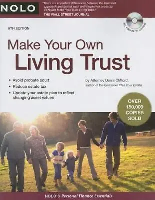 Make Your Own Living Trust [With CDROM] By Clifford Denis Attorney • $9.38