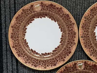 New De Lamerie China Heavily Encrusted Crested Winter Leaves Dinner Plate 10.75  • £150