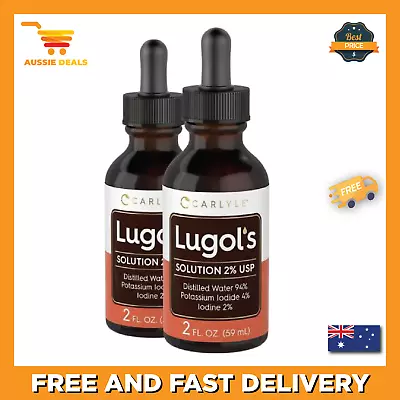 Lugols Iodine 2 Percent 2 Fl Oz Twin Pack | Potassium Iodide And Iodine Solution • $46.83