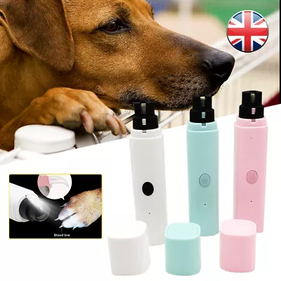 Electric Dog Toe Nail File Grinder Clippers Cat Pet Claw Grooming Trimmer Tools • £8.99
