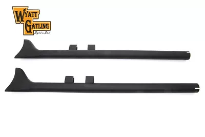 Wyatt Gatling Black 36  Fishtail Exhaust Muffler Set 1995-2016 Harley Touring • $157.95