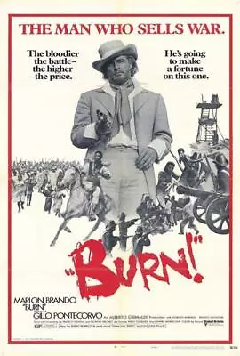 BURN Movie POSTER 27 X 40 Marlon Brando Evarist Marquez Renato Salvatori A • $24.95