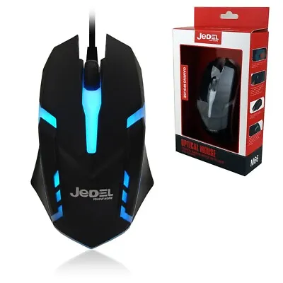 JEDEL Pro Gaming Mouse USB Wired Gamer 7 Colour LED For PC Laptop PS4 Xbox NEW • £5.85