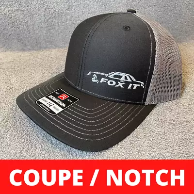 Foxbody Ford Mustang Coupe  Fox It' Snapback Hat Black/grey • $24.95