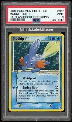 2004 Pokémon Gold Star Mudkip EX Team Rocket Returns Holo #107 - PSA 9 (8 Cert) • $2395