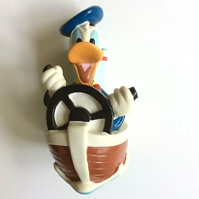 Disney Donald Duck Steamboat Captain Coin Bank Vinyl • $15.99