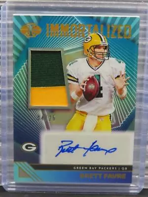 2023 Illusions Brett Favre Jersey Number Gold Patch Auto Autograph #4/25 Packers • $66