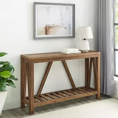 52  A-Frame Rustic Entry Console Table - Rustic Oak • $239.40