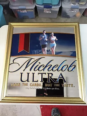 Michelob Ultra Vintage Large Mirror 28x30 Man Cave Bar Beer Sign • $79.99