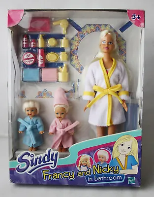 £68.10 • Buy Rare Vintage 90's Sindy Francy & Nicky In Bathroom Doll Set Hasbro New Sealed !