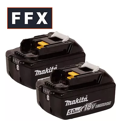 Makita BL1850 2x 18V 5Ah LXT Li-ion Genuine Makstar Battery Twin Pack Long Life • £132.95