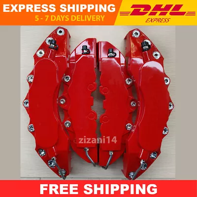 Big & Medium Red Car Brake Caliper Covers 4pcs Attached With  Brembo  Logo • $69