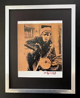 Andy Warhol +  1984 Signed  Marlon Brando Print Matted To Be Framed 11x14 • $149