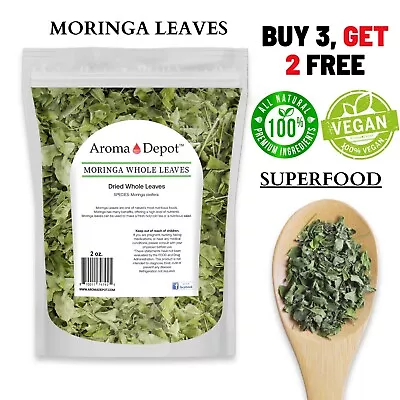 Moringa Leaves 2 Oz. Whole Dried Natural Oleifera Leaf Hoja De Moringa Malunggay • $6.99