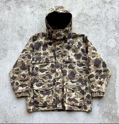 Vtg Cabelas Camo Hunting Coat Jacket Gore-tex Thinsulate Mens Size Xl • $48.99