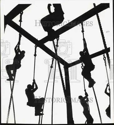 Press Photo U.S. Marines Climbing Ropes During Training - Sam05990 • $24.88